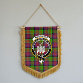 McDonald (Clan Ranald) Tartan Crest Wall Hanging Banner - Wood Pole